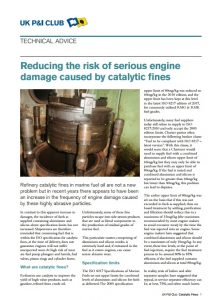 Cat fines a threat for engine damage